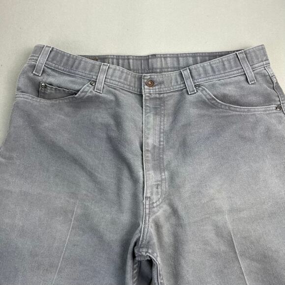 Vintage Levis Skosh Jeans Mens 36 Gray Denim Straight Leg Light Charcoal Wash - Picture 5 of 14